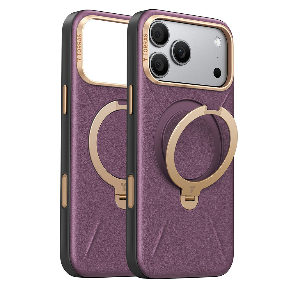 MagSafe-deksel for Apple iPhone 18 Pro Max / 17 Pro Max, Torras, QPRO Leather, Lilla