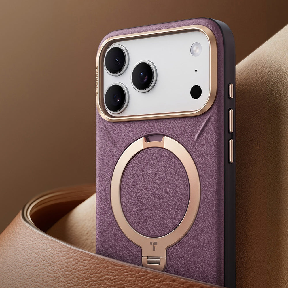MagSafe-deksel for Apple iPhone 18 Pro Max / 17 Pro Max, Torras, QPRO Leather, Lilla