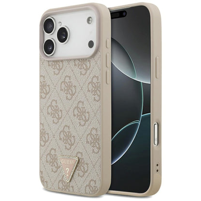 MagSafe-deksel for Apple iPhone 18 Pro Max, Guess, 4G Triangle Strass, Rosa