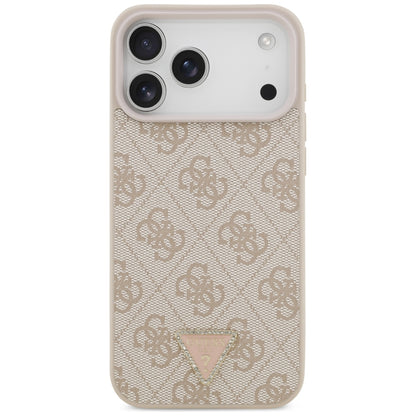 MagSafe-deksel for Apple iPhone 18 Pro Max, Guess, 4G Triangle Strass, Rosa