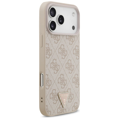 MagSafe-deksel for Apple iPhone 18 Pro Max, Guess, 4G Triangle Strass, Rosa