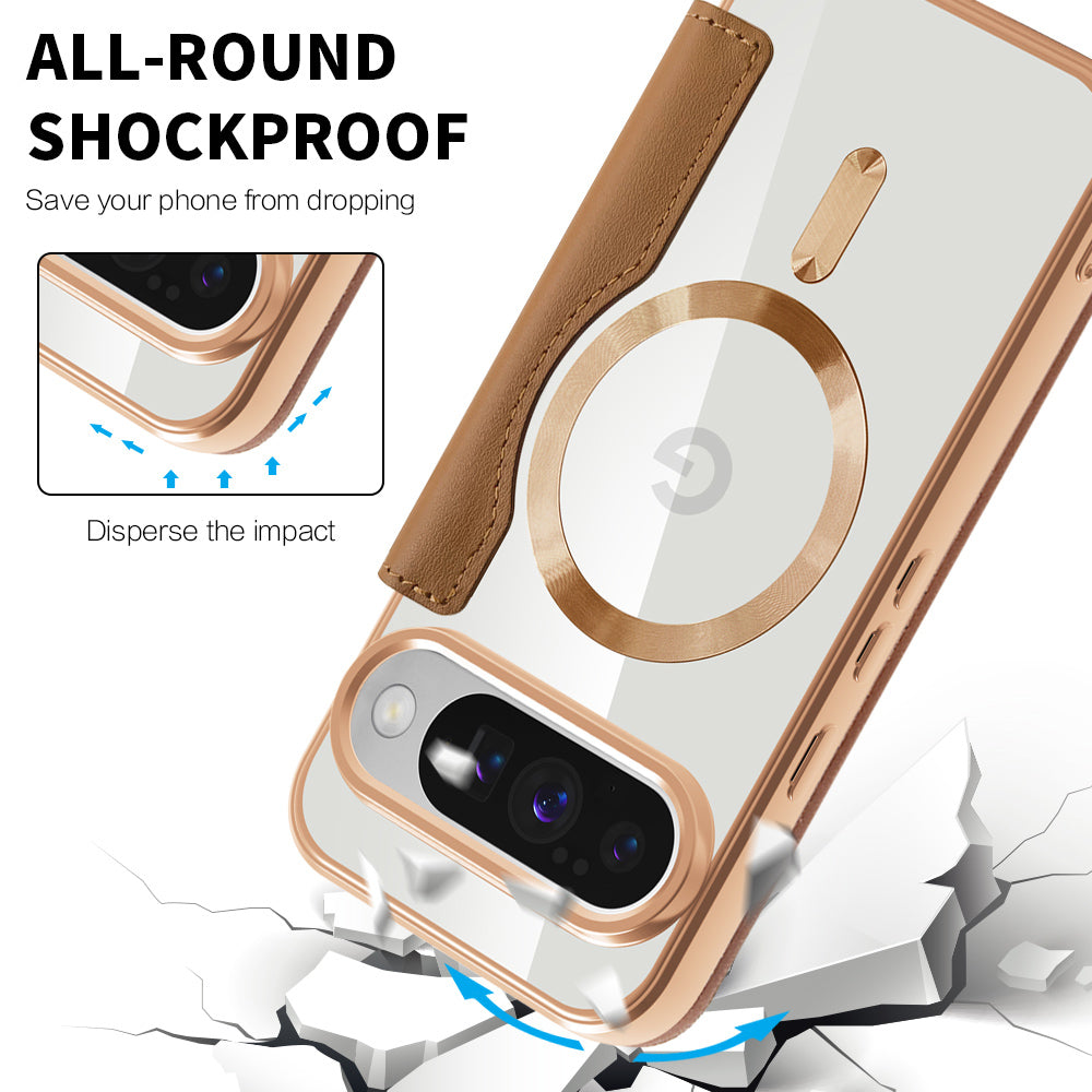 MagSafe-deksel for Google Pixel 10 Pro / 10, Techsuit, SmartMag Book, Brun