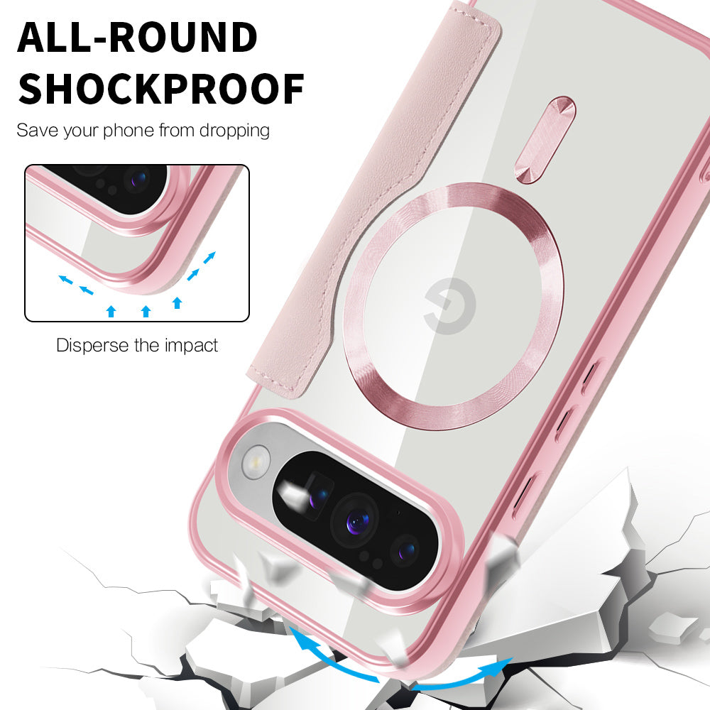 MagSafe-deksel for Google Pixel 10 Pro / 10, Techsuit, SmartMag Book, Rosa
