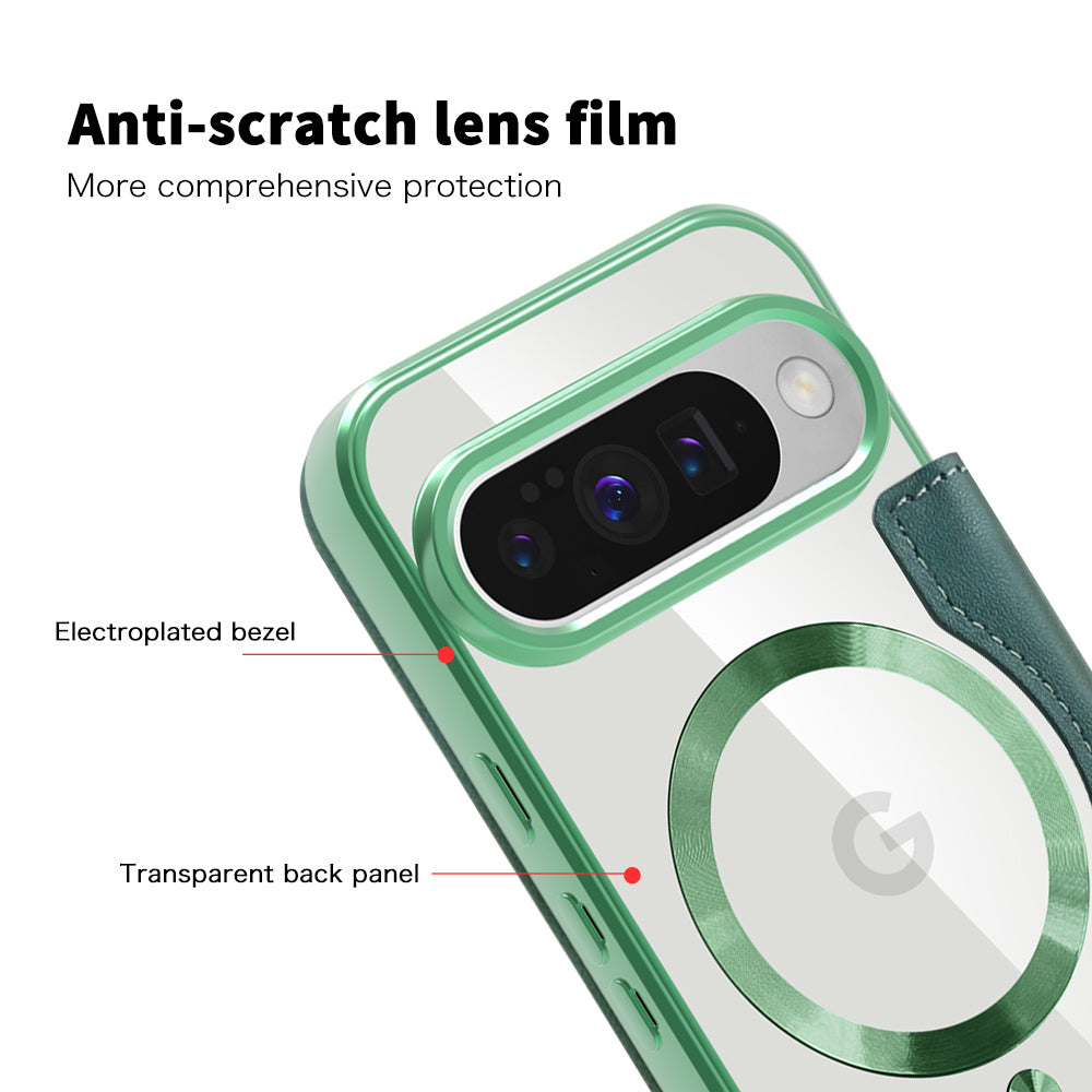 MagSafe-deksel for Google Pixel 10 Pro / 10, Techsuit, SmartMag Book, Grønn