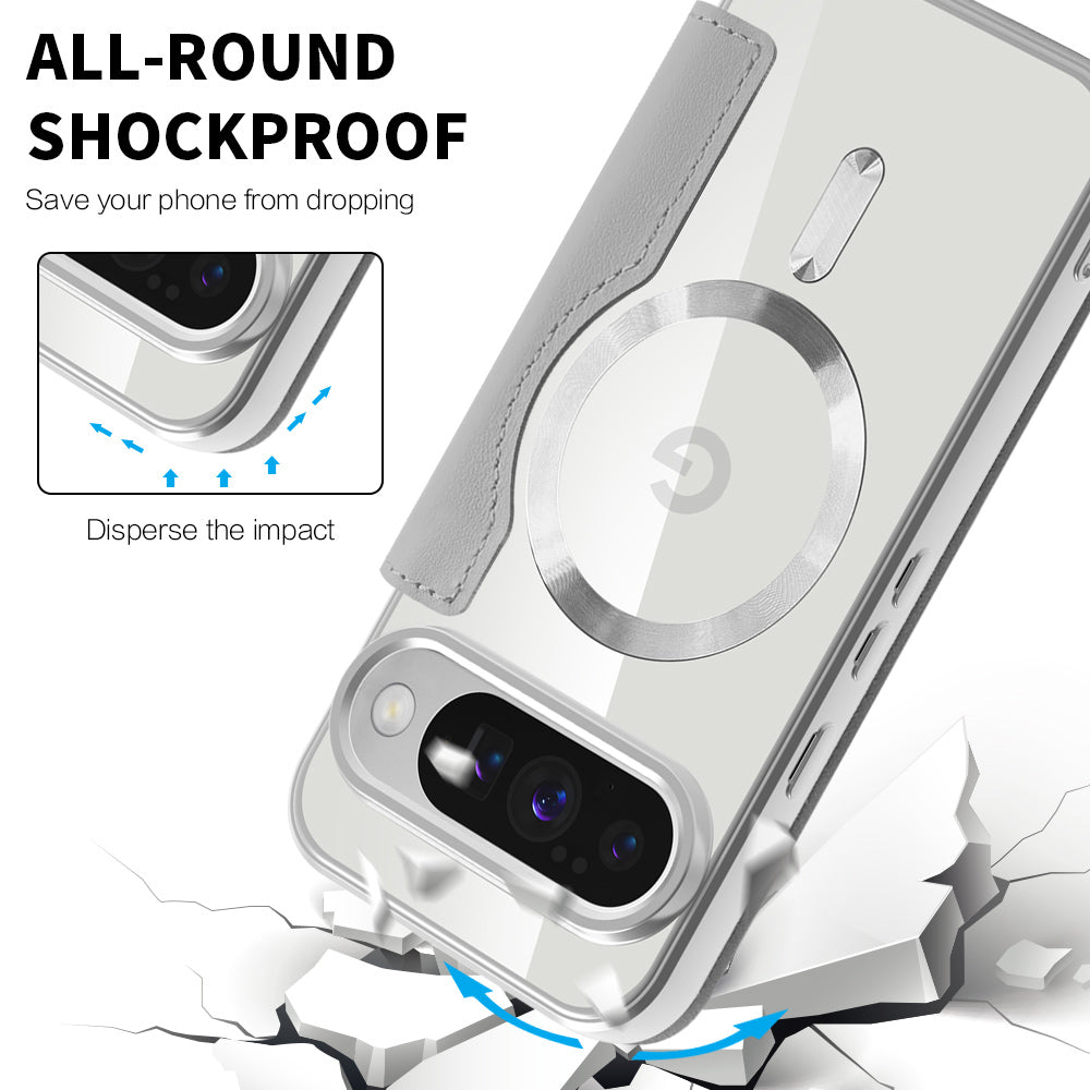 MagSafe-deksel for Google Pixel 10 Pro XL, Techsuit, SmartMag Book, Grå