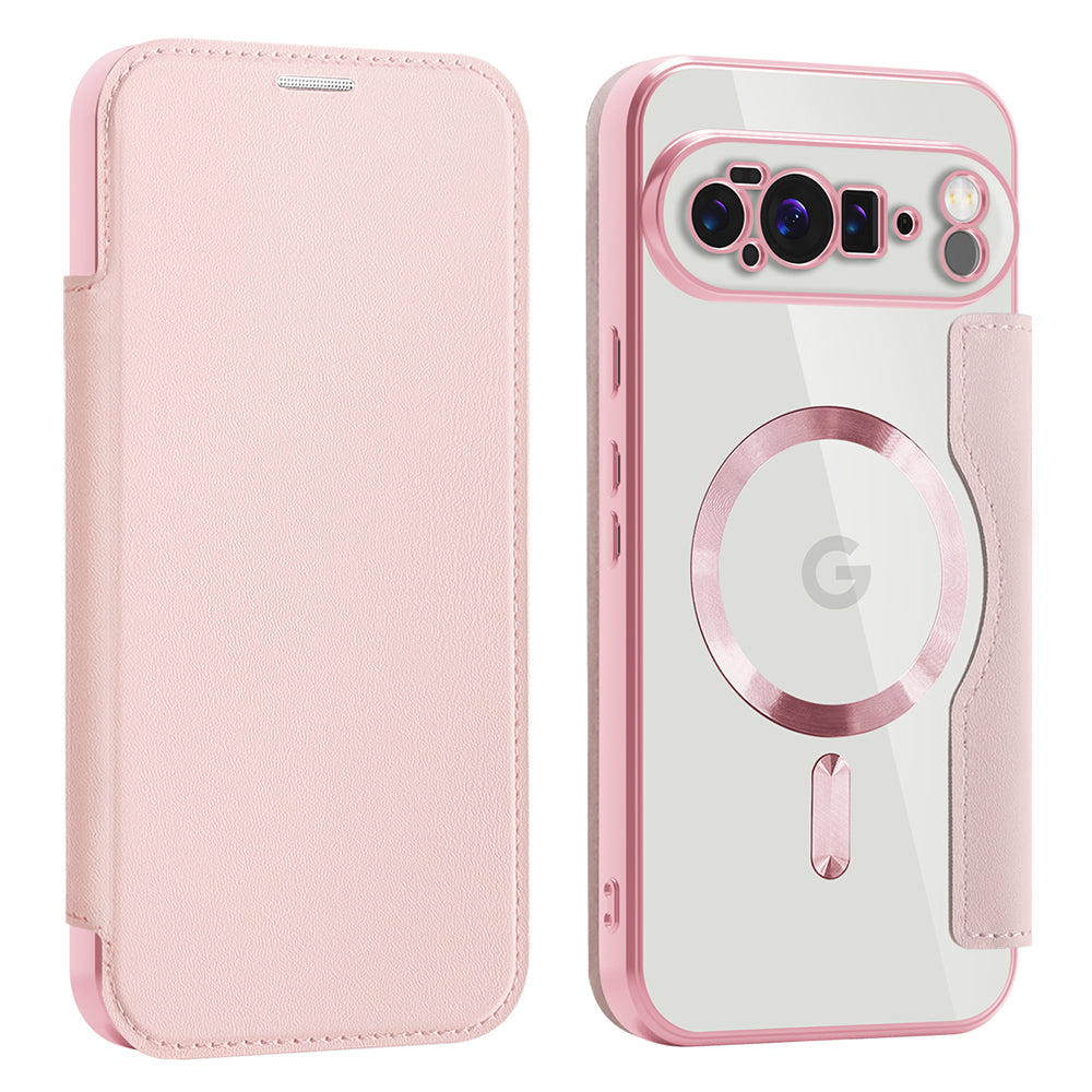 MagSafe-deksel for Google Pixel 10 Pro XL, Techsuit, SmartMag Book, Rosa