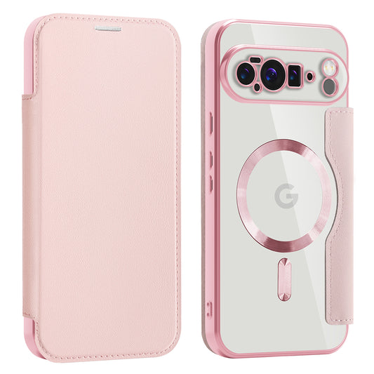 MagSafe-deksel for Google Pixel 10 Pro XL, Techsuit, SmartMag Book, Rosa