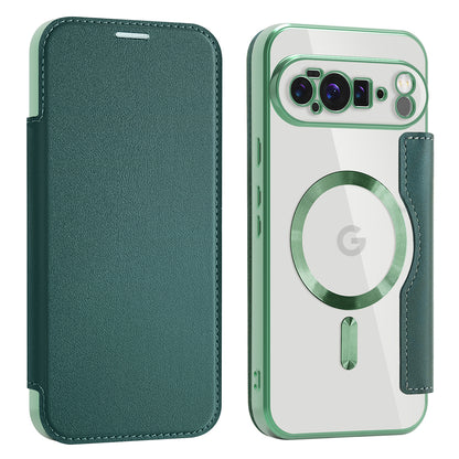 MagSafe-deksel for Google Pixel 10 Pro XL, Techsuit, SmartMag Book, Grønn