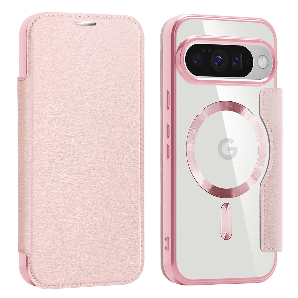 MagSafe-deksel for Google Pixel 10 Pro / 10, Techsuit, SmartMag Book, Rosa