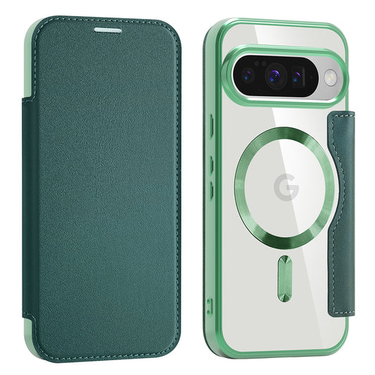 MagSafe-deksel for Google Pixel 10 Pro / 10, Techsuit, SmartMag Book, Grønn