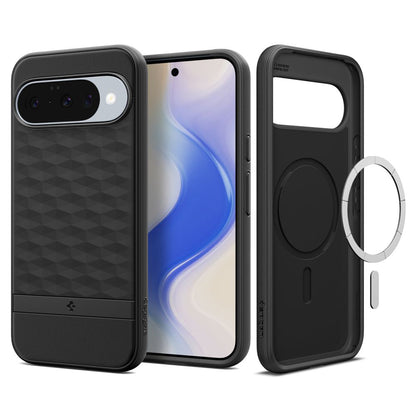 MagSafe-deksel for Google Pixel 10 Pro / 10, Spigen, Caseology Parallax, Matt Svart ACS09708