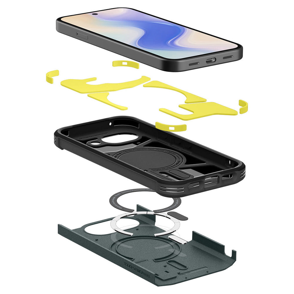 MagSafe-deksel for Google Pixel 10a, Spigen, Tough Armor, Grønn ACS11282