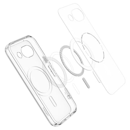 MagSafe-deksel for Google Pixel 10a, Spigen, Ultra Hybrid, Transparent Hvit ACS11276