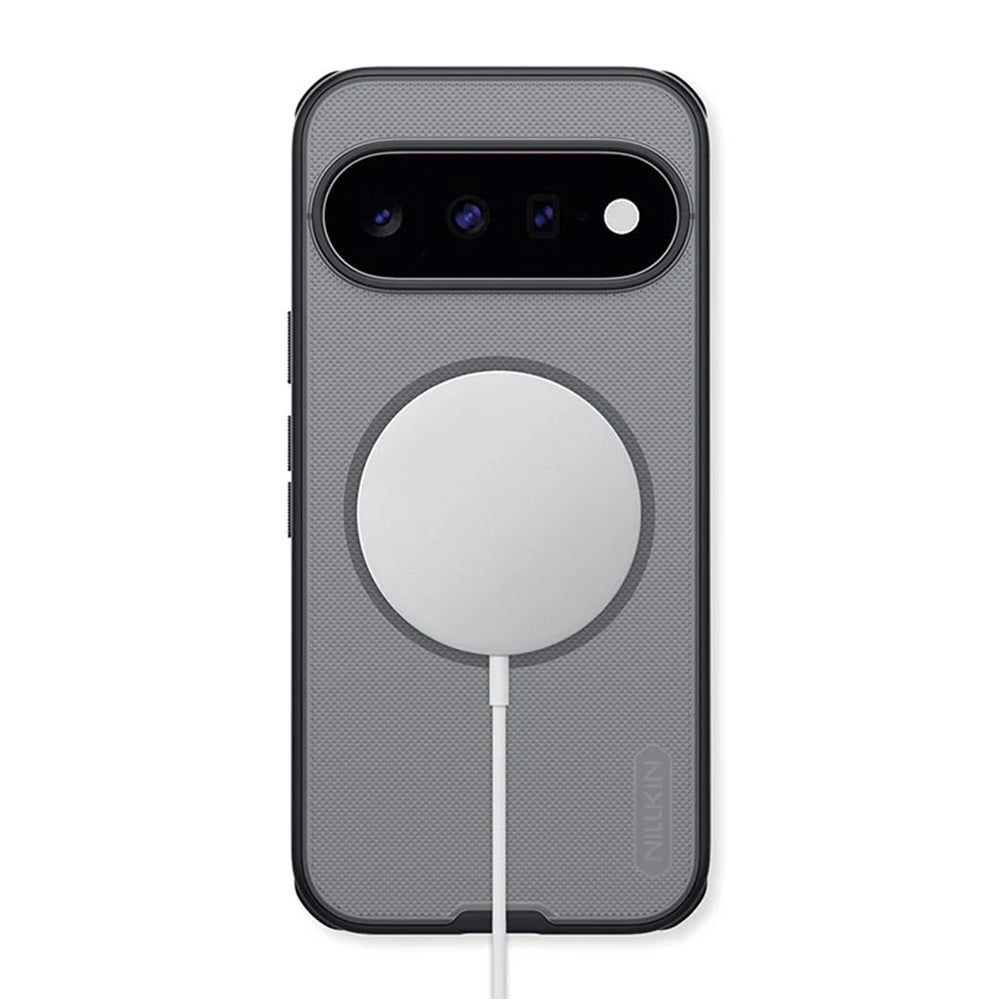MagSafe-deksel til Google Pixel 11, Nillkin Super Shield Pro, svart, gjennomsiktig med satengfinish