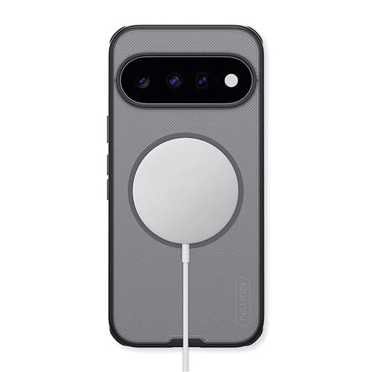 MagSafe-deksel til Google Pixel 11, Nillkin Super Shield Pro, svart, gjennomsiktig med satengfinish