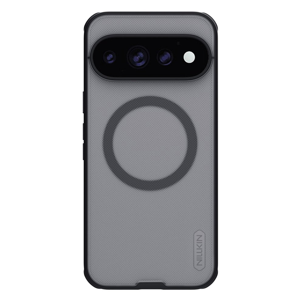 MagSafe-deksel til Google Pixel 11 Pro XL, Nillkin Super Shield Pro, svart, gjennomsiktig med satengfinish
