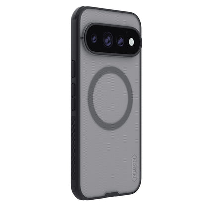 MagSafe-deksel til Google Pixel 11 Pro XL, Nillkin Super Shield Pro, svart, gjennomsiktig med satengfinish