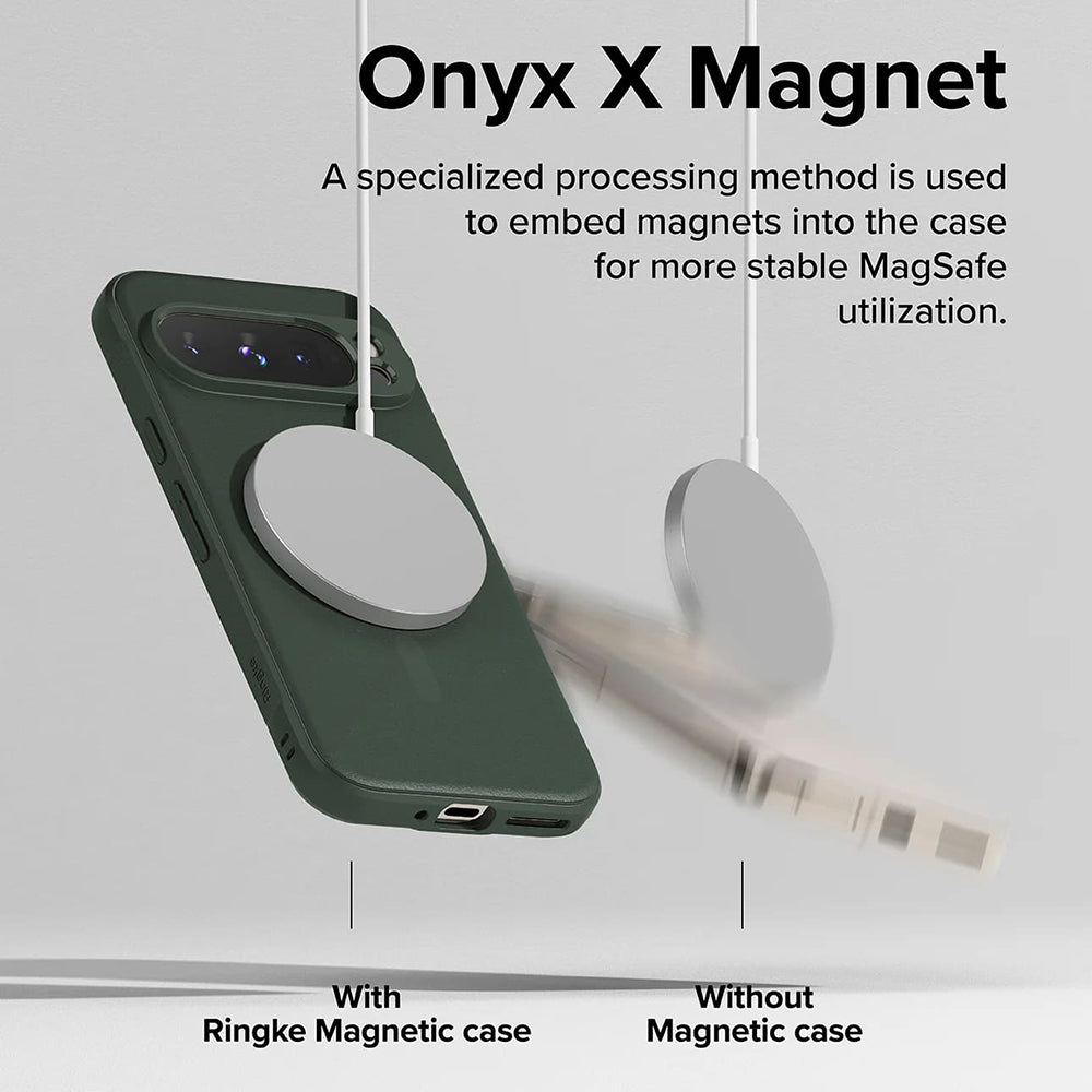 MagSafe-deksel for Google Pixel 9 Pro, Ringke, Onyx, Mørkegrønn