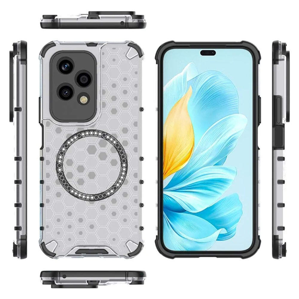MagSafe-deksel for Honor 200 Lite, Techsuit, HoneyComb Shield, hvit