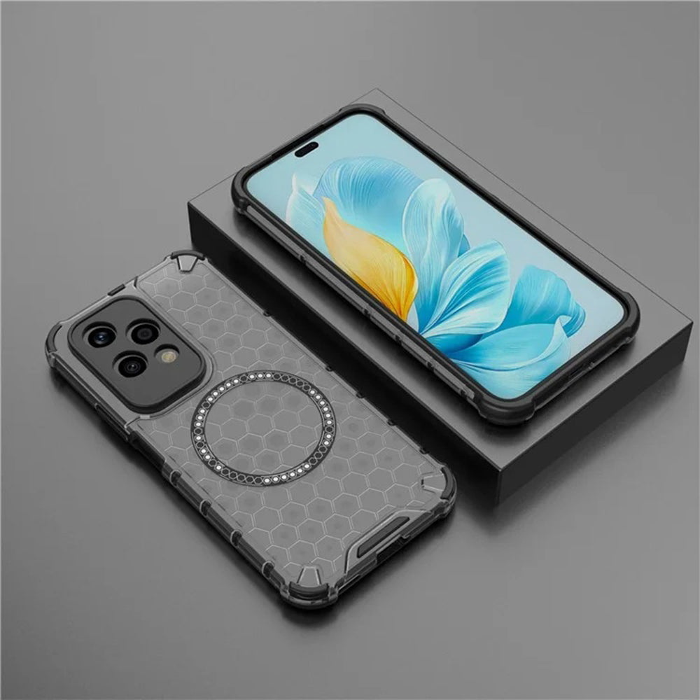 MagSafe-deksel for Honor 200 Lite, Techsuit, HoneyComb Shield, Svart