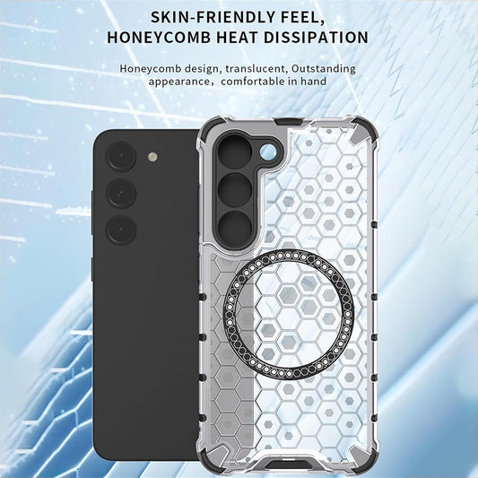 MagSafe-deksel for Honor 400 Lite, Techsuit, HoneyComb Shield, hvit