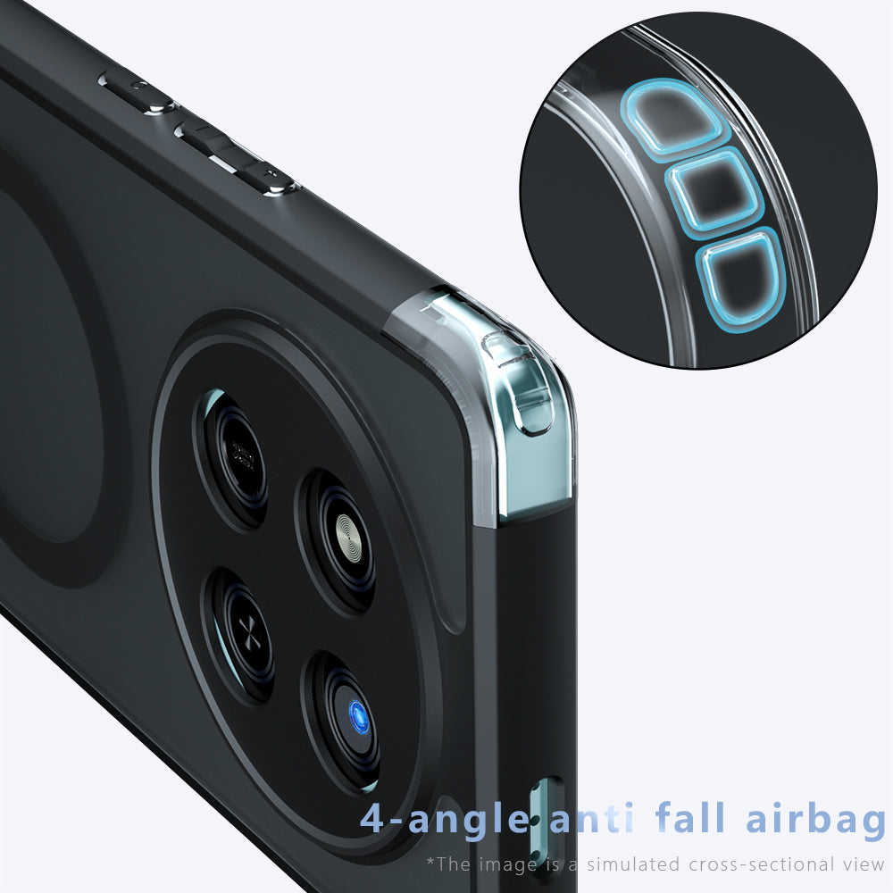 MagSafe-deksel for Honor 400 Pro, Techsuit, PureFrost, Satinert svart