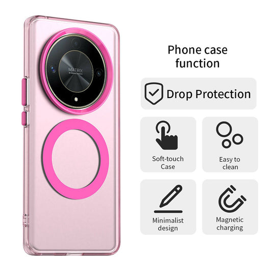 MagSafe-deksel for Honor Magic6 Lite, Techsuit, CandyCase, Rosa