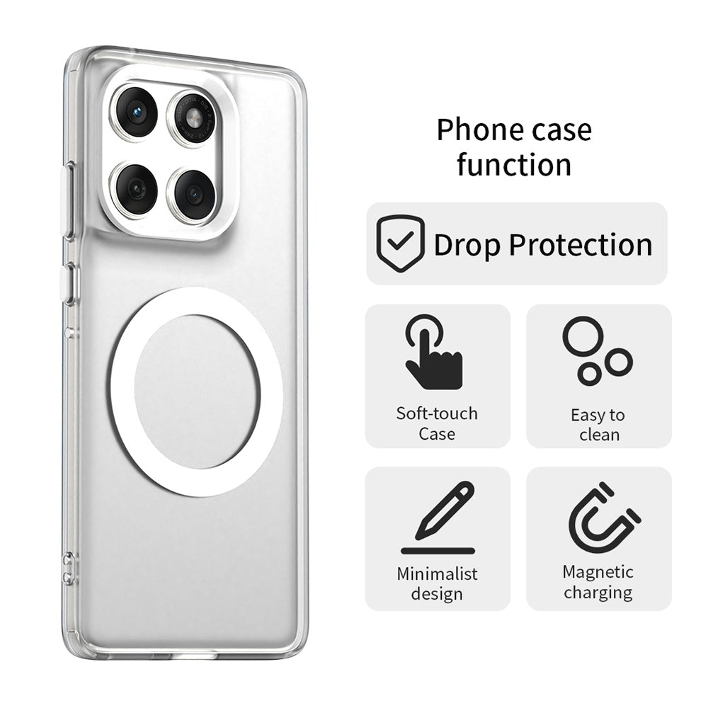 MagSafe-deksel for Motorola Edge 60 Fusion / Edge 60, Techsuit, CandyCase, hvit