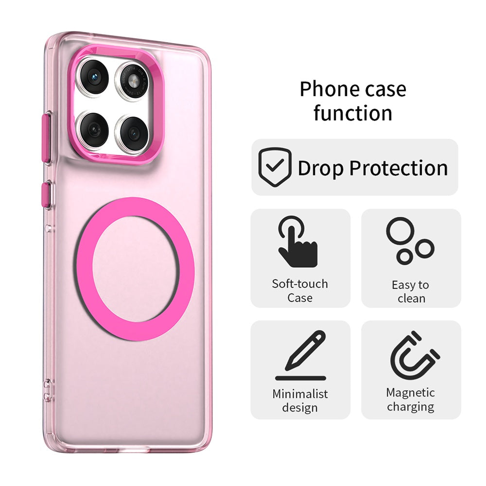 MagSafe-deksel for Motorola Edge 60 Fusion / Edge 60, Techsuit, CandyCase, Rosa