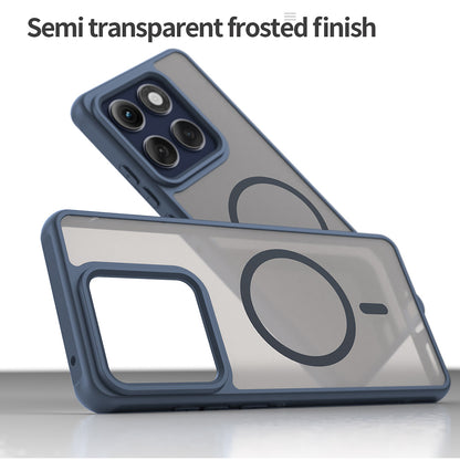 MagSafe-deksel for Motorola Edge 60 Pro, Techsuit, HaloFrost II (Stort linsehull), Marineblå