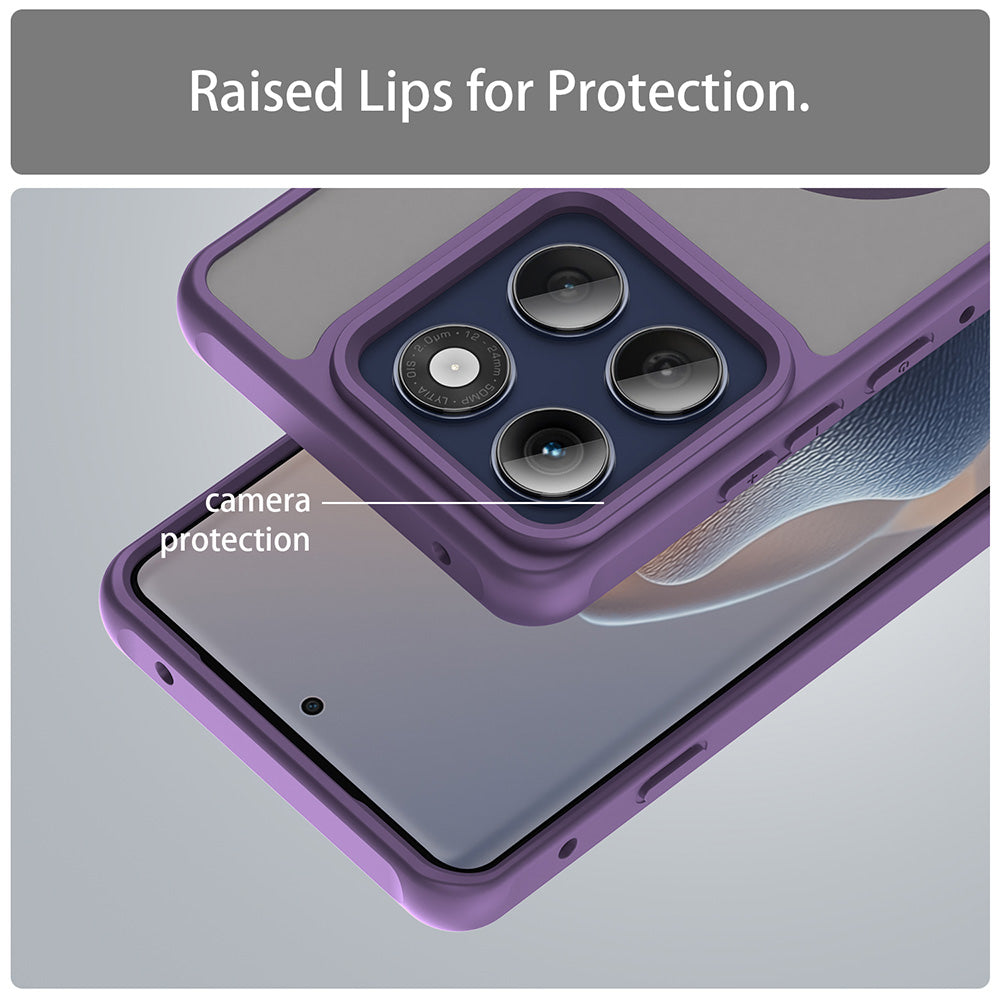 MagSafe-deksel for Motorola Edge 60 Pro, Techsuit, HaloFrost II (stor linsehull), lilla