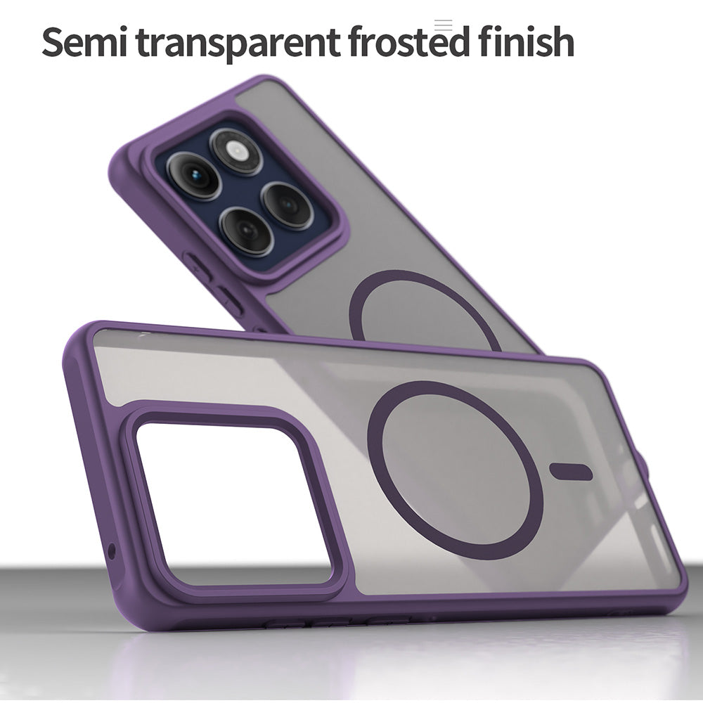 MagSafe-deksel for Motorola Edge 60 Pro, Techsuit, HaloFrost II (stor linsehull), lilla