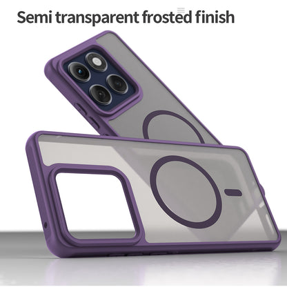 MagSafe-deksel for Motorola Edge 60 Pro, Techsuit, HaloFrost II (stor linsehull), lilla