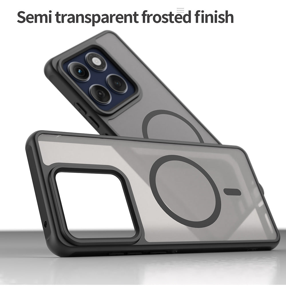 MagSafe-deksel for Motorola Edge 60 Pro, Techsuit, HaloFrost II (stor linsehull), svart