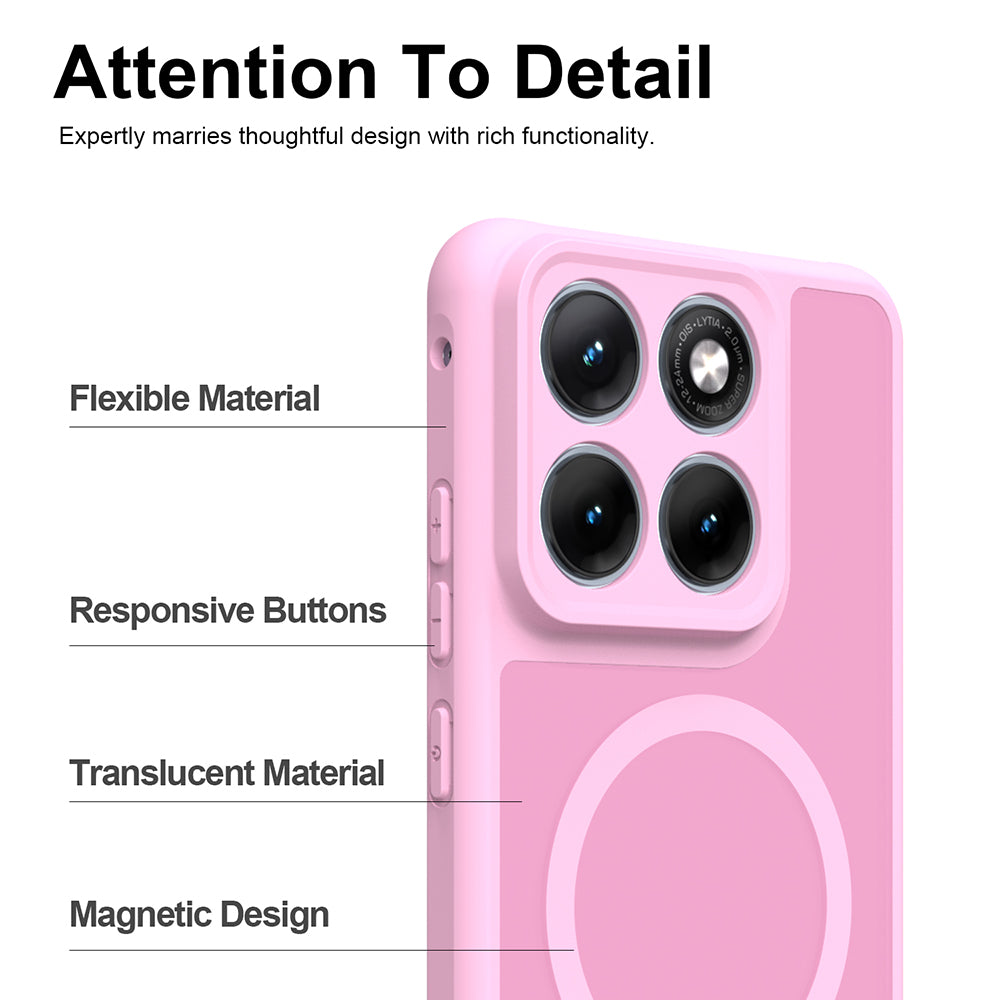 MagSafe-deksel for Motorola Edge 70 Fusion, Techsuit, HaloFrost II, Rosa