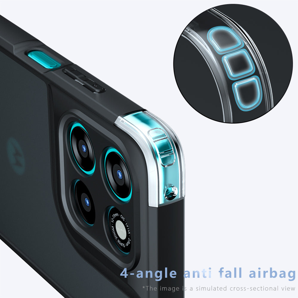 MagSafe-deksel for Motorola Moto G77 / G67, Techsuit, PureFrost, Satinert Svart
