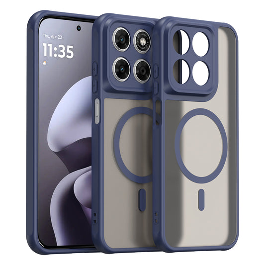 MagSafe-deksel for Motorola Moto G87 / G77 / G67, Techsuit, HaloFrost II, Marineblå