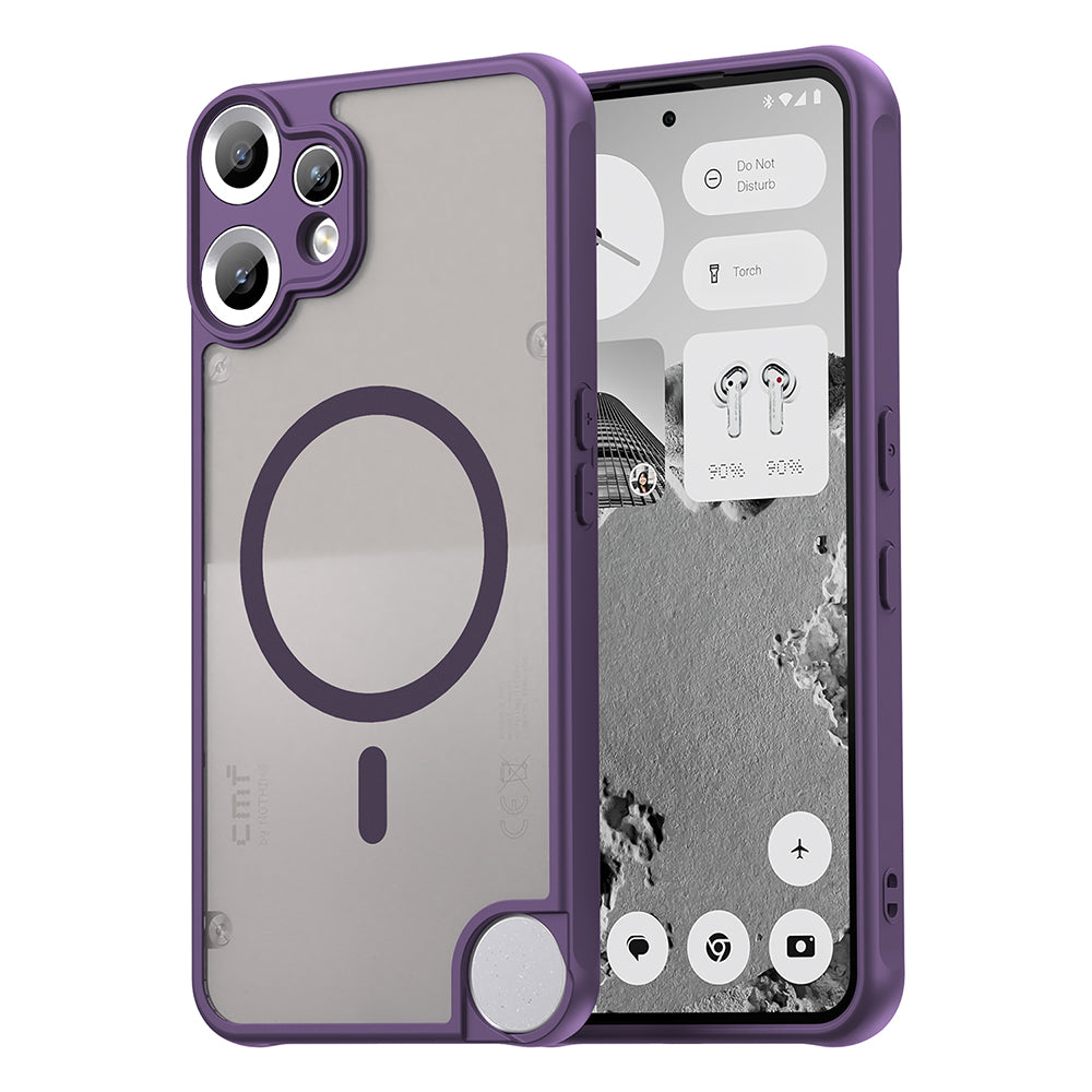 MagSafe-deksel for Nothing CMF Phone 2 Pro, Techsuit, HaloFrost II, Lilla