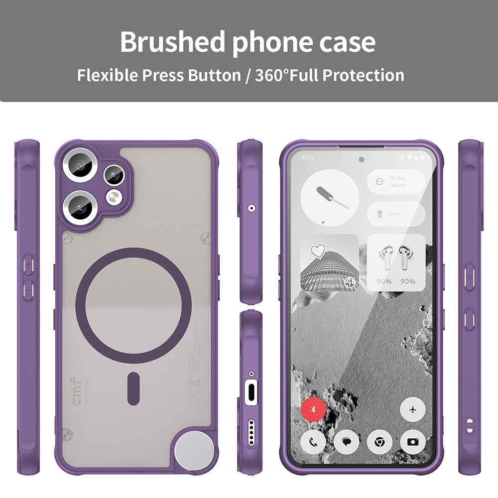 MagSafe-deksel for Nothing CMF Phone 2 Pro, Techsuit, HaloFrost II, Lilla