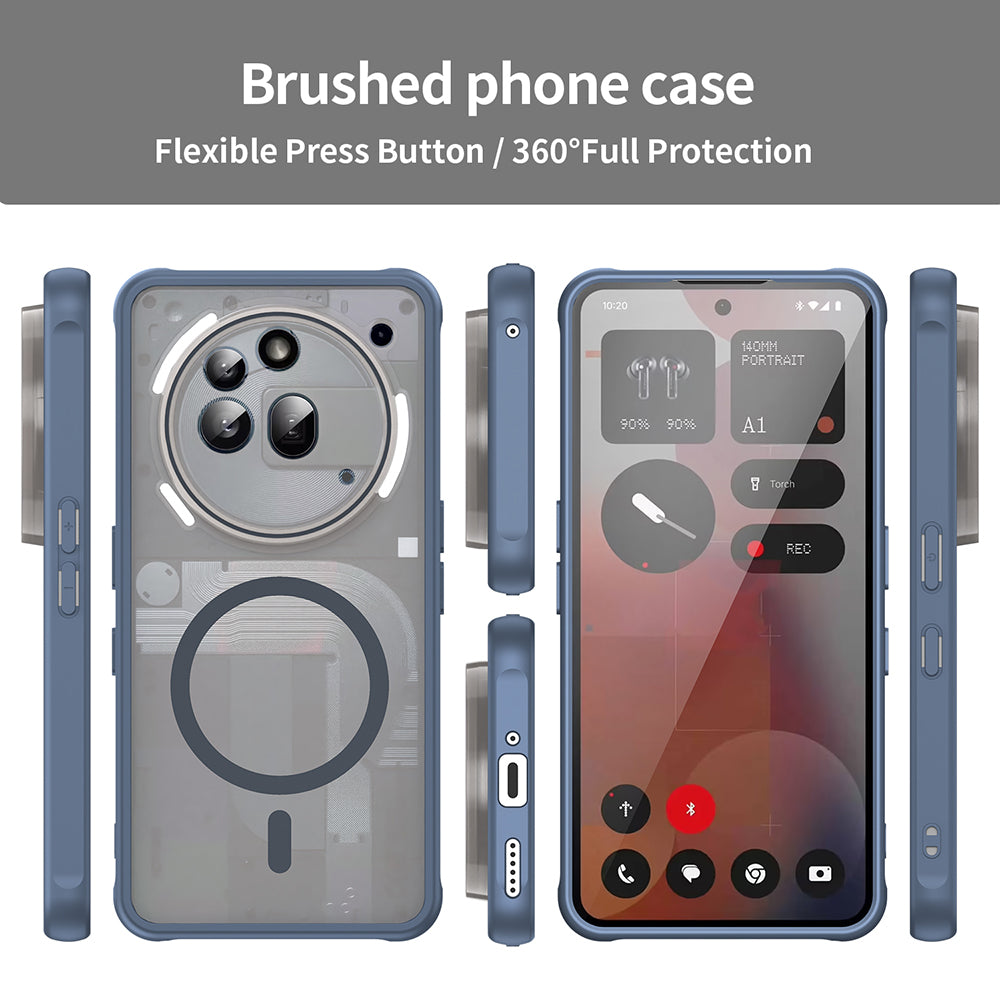 MagSafe-deksel for Nothing Phone (3a) Pro, Techsuit, HaloFrost II, Marineblå
