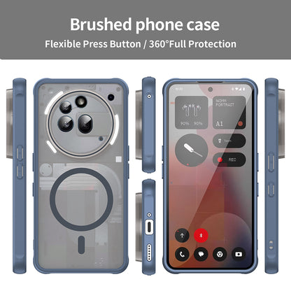 MagSafe-deksel for Nothing Phone (3a) Pro, Techsuit, HaloFrost II, Marineblå