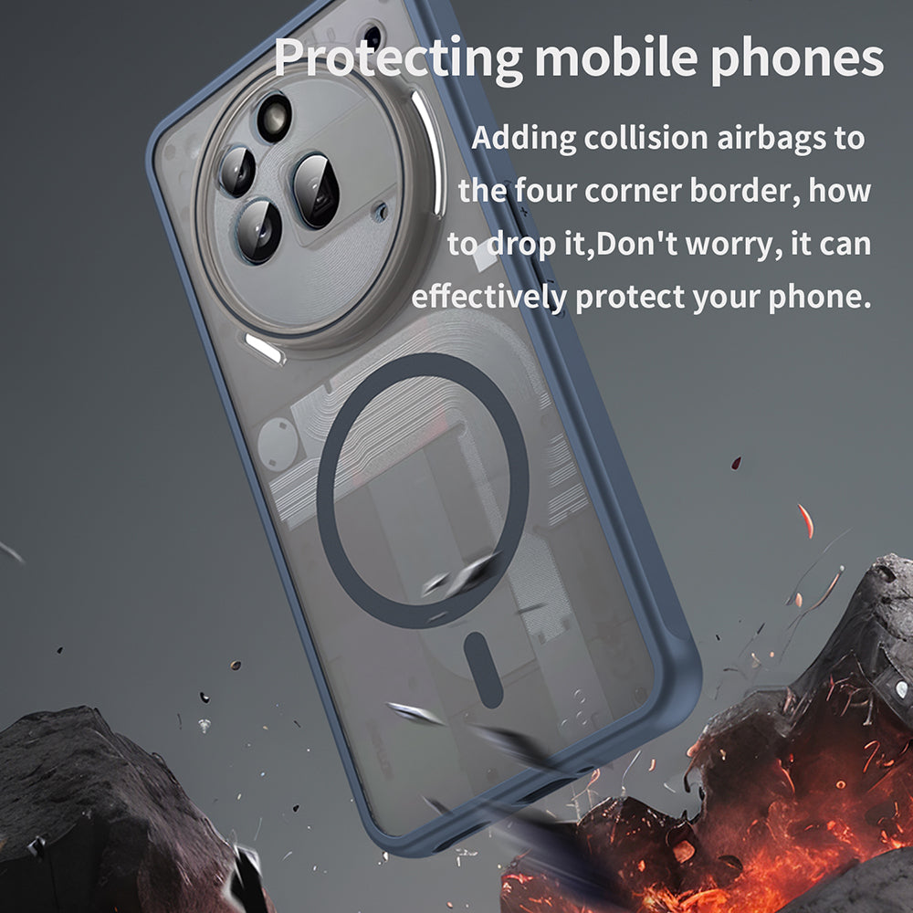 MagSafe-deksel for Nothing Phone (3a) Pro, Techsuit, HaloFrost II, Marineblå