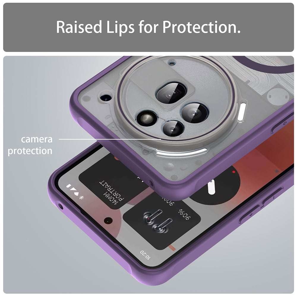 MagSafe-deksel for Nothing Phone (3a) Pro, Techsuit, HaloFrost II, lilla
