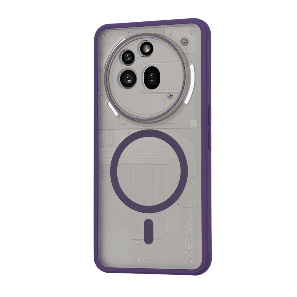 MagSafe-deksel for Nothing Phone (3a) Pro, Techsuit, HaloFrost, Mørk lilla
