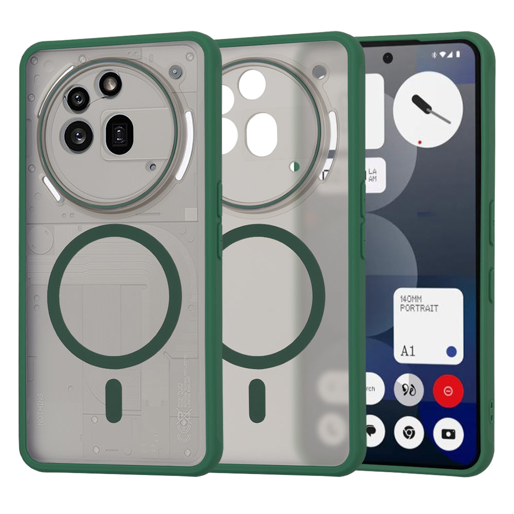 MagSafe-deksel for Nothing Phone (3a) Pro, Techsuit, HaloFrost, Grønn