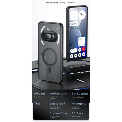 MagSafe-deksel for Nothing Phone (3a), Techsuit, PureFrost, svart