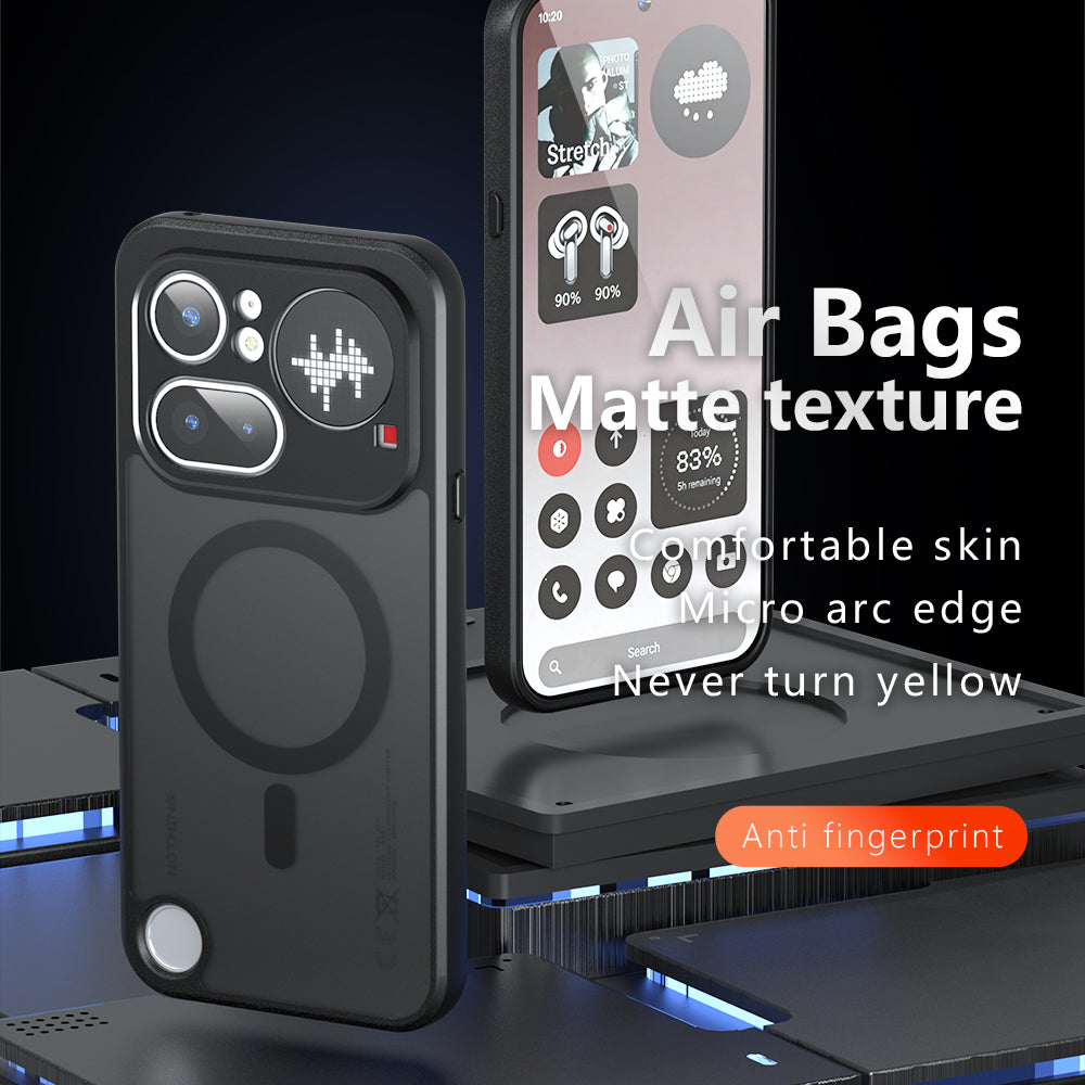 MagSafe-deksel for Nothing Phone (4b), Techsuit, PureFrost, Satinert svart