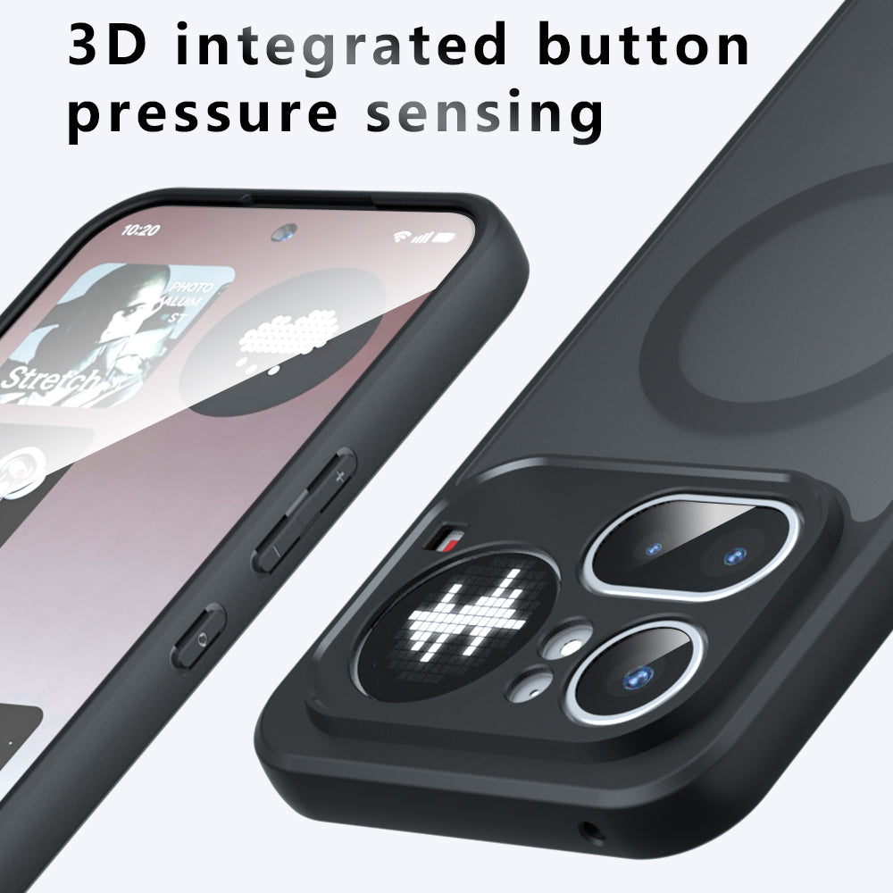 MagSafe-deksel for Nothing Phone (4b), Techsuit, PureFrost, Satinert svart
