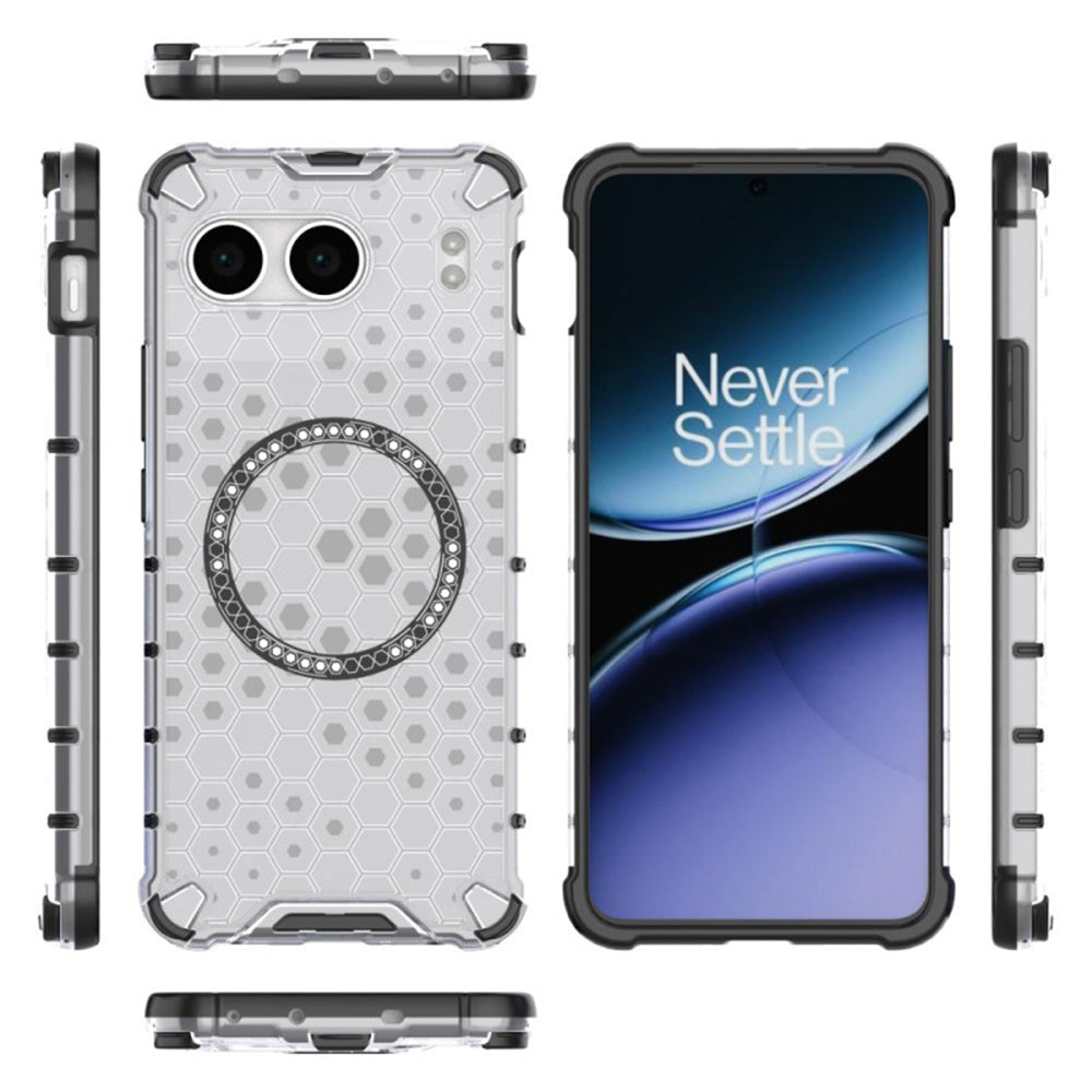 MagSafe-deksel for OnePlus Nord 4, Techsuit, HoneyComb Shield, hvit
