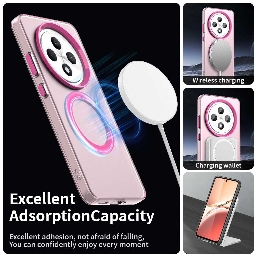 MagSafe-deksel for Oppo A3 4G / A3 5G, Techsuit, CandyCase, Rosa